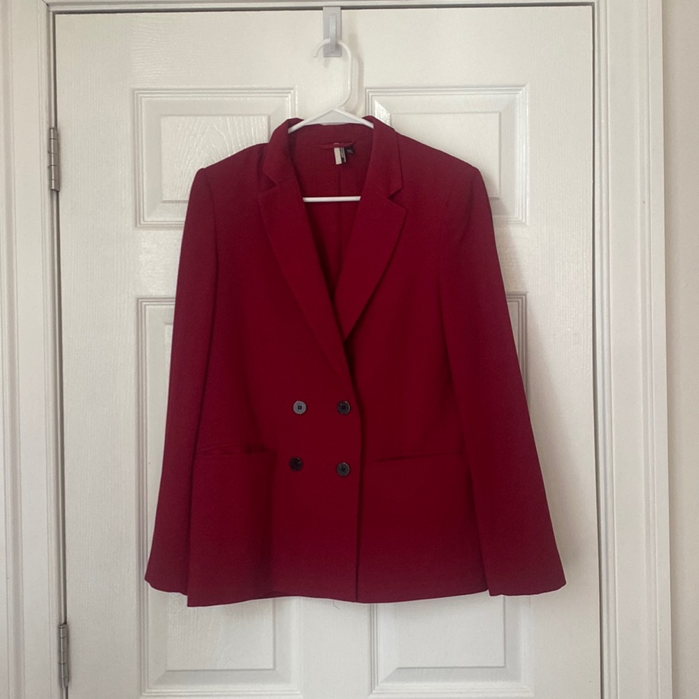 Topshop, lightweight, red blazer